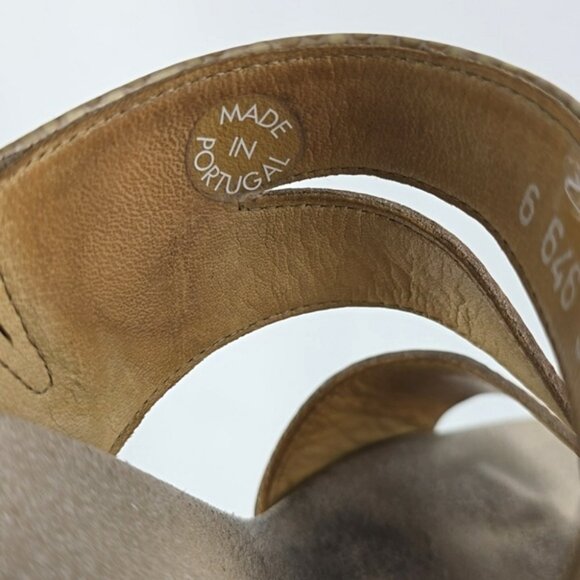 Mephisto Women's Patent Reptile Leather Slip On Strappy Wedge Sandals Size 36 - Picture 12 of 16